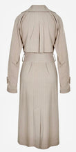 Load image into Gallery viewer, RUBY Jemima Trench Coat Camel Pinstripe