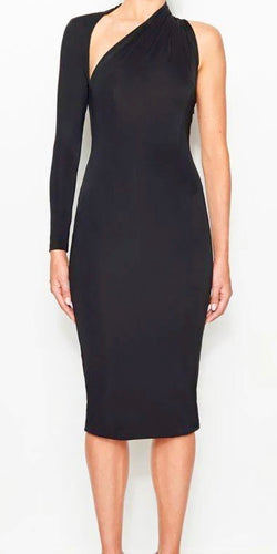 SANTINA-NICOLE Sienna One Shoulder Dress Black