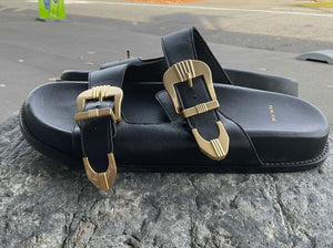 ANINE BING Waylon Slides Black