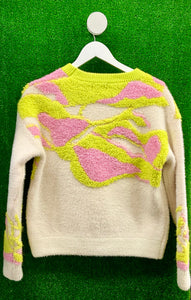 FRNCH PARIS Cream/Fluro Knit Jumper