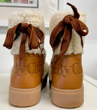 Load image into Gallery viewer, SEE BY CHLOE Charlee Shearling Ankle Boots Camel