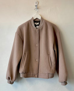 REBE Woollen Bomber Jacket Truffle