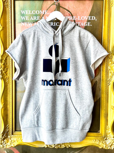 ISABEL MARANT Milesy Logo Hoodie Sweatshirt Grey