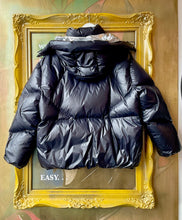 Load image into Gallery viewer, SANDRO Reversible Hooded Puffer Jacket Black/Silver