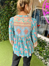Load image into Gallery viewer, SPELL &amp; THE GYPSY Blouse Turquoise