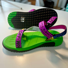 Load image into Gallery viewer, OFF WHITE New Trek Jacquard Sandals Fuchsia Green