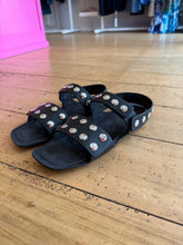 Load image into Gallery viewer, KHAITE Boden Studded Leather Sandals Black