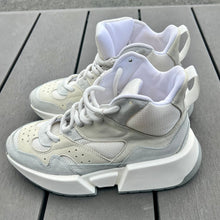 Load image into Gallery viewer, MM6 Maison Margiela White and Grey Flare Runner High-Top Sneakers