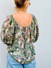 Load image into Gallery viewer, MAHSA Ballet Blouse Leaf Print