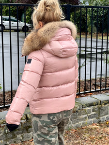 SAM NYC PEARLY PINK PUFFER JACKET