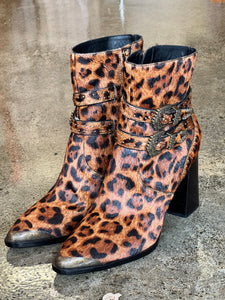 CAMILLA Heel Buckle Boot Fire At Night Leopard Print