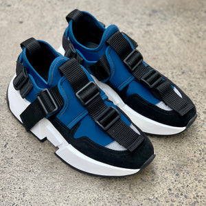 MAISON MARGIELA MM6 SAFETY SNEAKERS BLUE